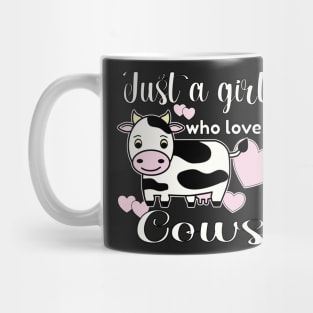 COW - JUST A GIRL WHO LOVES COWS STICKERS, PHONE CASES, SOCKS AND MORE Mug